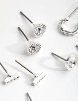 Silver Mini Hoop & Stud 8-Pack Earring