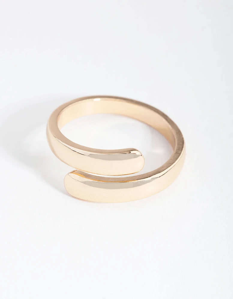 Gold Smooth Wrap Ring