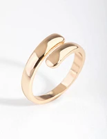 Gold Smooth Wrap Ring