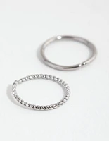 Surgical Steel Diamante Twist Nose Ring 4-Pack