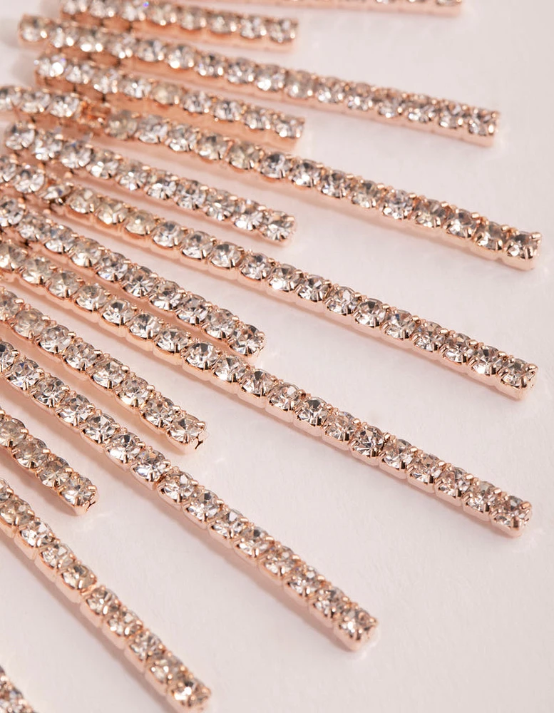 Rose Gold Statement Cupchain Earring & Necklace Set