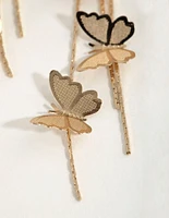 Gold Multi Butterfly Drop Earrings