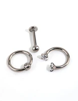 Titanium Mix Piercing Earring Pack