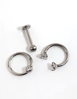 Titanium Mix Piercing Earring Pack