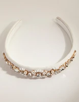 White Embellished Alice Band