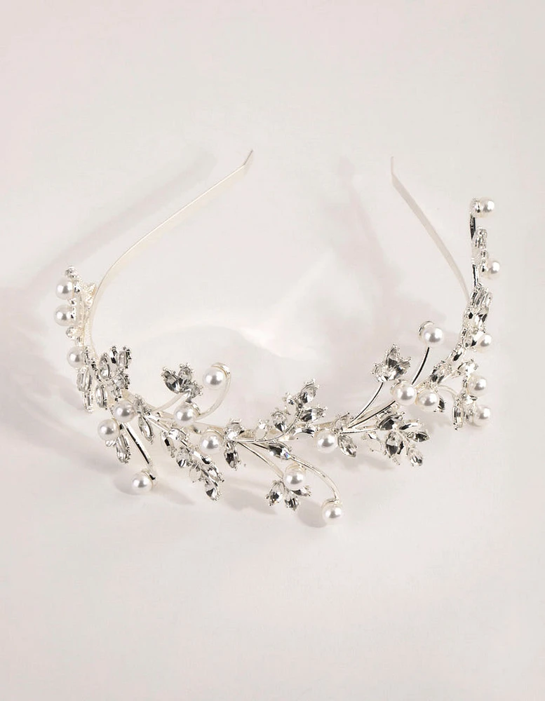 Pearl & Crystal Vine Headband