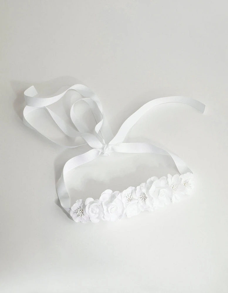 White Flower Sash