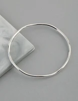 Silver Plated Brass 2.5mm Wavey Bangle