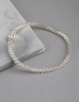 Sterling Silver Cubic Zirconia Tennis Bracelet