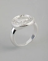 Silver Plated Brass Coin Ring