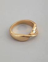 18ct Gold Plated Brass Twisted Ring