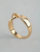 18ct Gold Plated Brass Twisted Ring