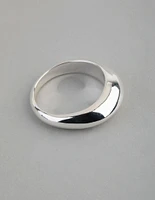 Silver Plated Brass Rounded Ring