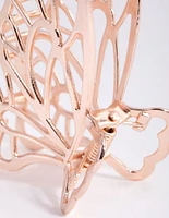 Rose Gold Cut Out Butterfly Claw Clip