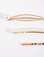 Gold Pearl & Twist Clip Pack