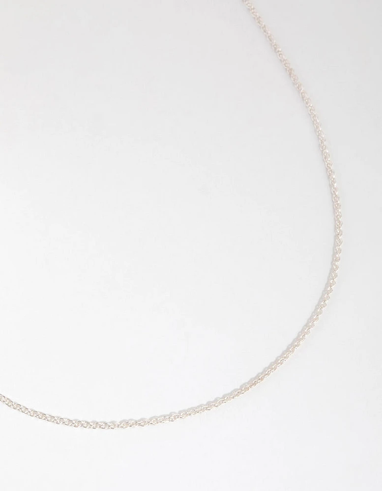 Sterling Silver Twist Chain Necklace