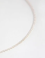 Sterling Silver Twist Chain Necklace