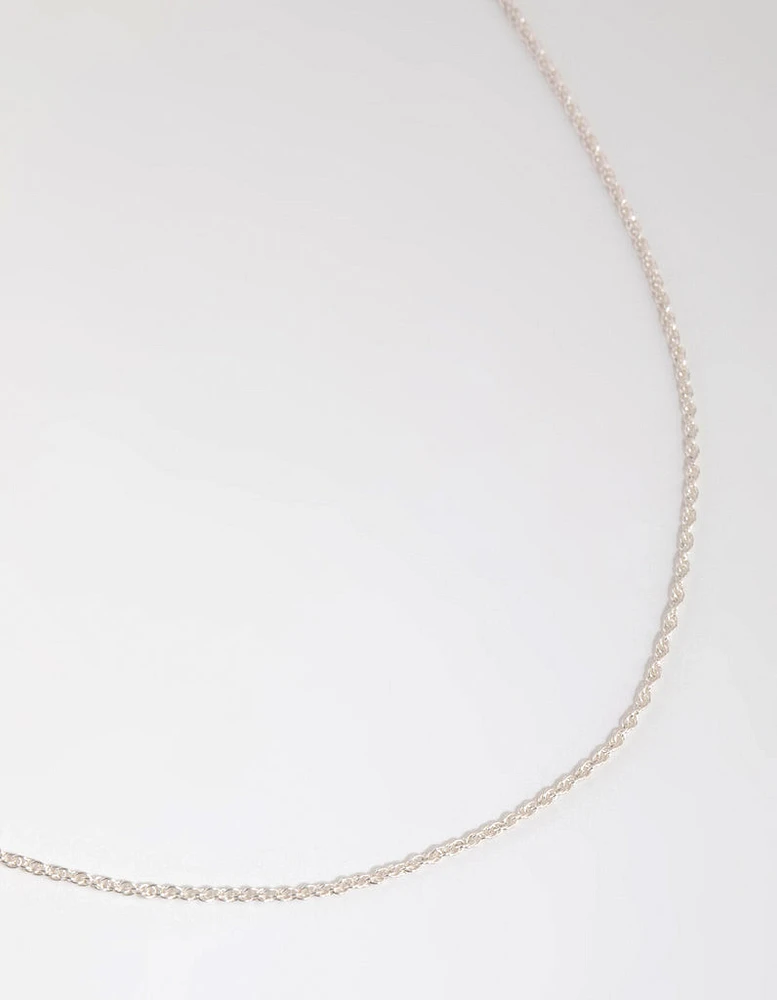 Sterling Silver Twist Chain Necklace