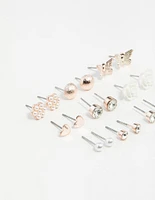 Rose Gold Sweetheart Stud Earring 12-Pack