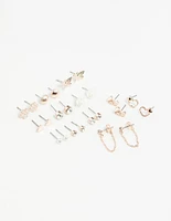 Rose Gold Sweetheart Stud Earring 12-Pack