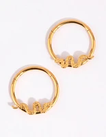 Gold Plated Surgical Steel Snake Sleeper Earrings