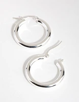 Silver Plated Thin Hoop Earrings