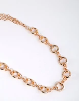 Gold Circle Detail Chain Belt