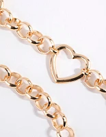 Gold Heart Double Layered Belt