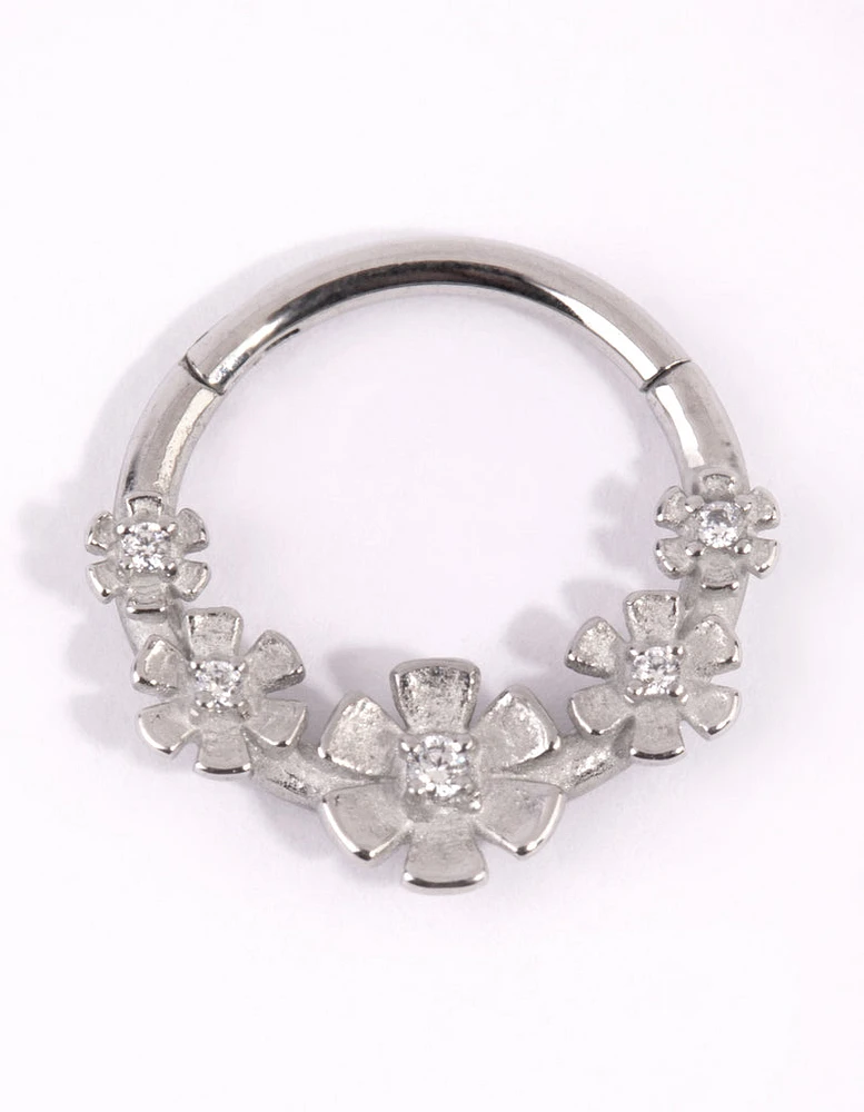 Surgical Steel Flower Clicker