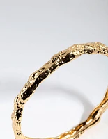 Gold Plated Textured Bangle