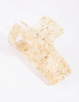 Gold Flecked Rectangular Acrylic Claw