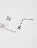 Sterling Silver Mini Butterfly Nose Studs