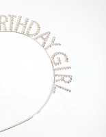 Kids Silver Diamante Birthday Tiara