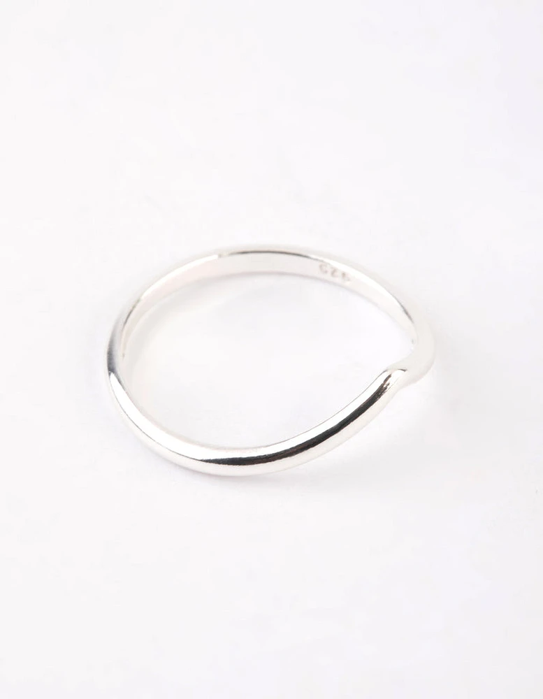 Sterling Silver Midi V Ring