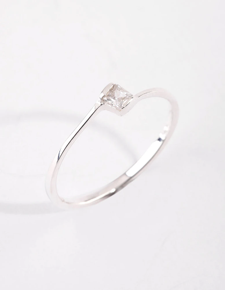 Sterling Silver Cubic Zirconia Ring