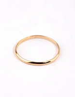 Gold Plated Sterling Silver Plain Ring