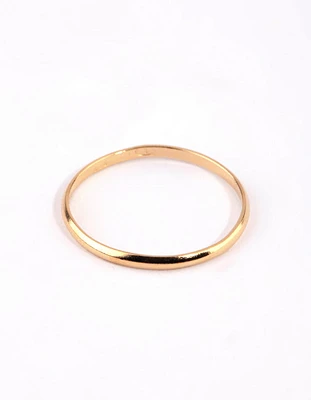 Gold Plated Sterling Silver Plain Ring