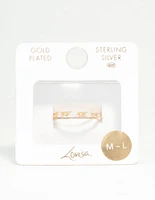 Gold Plated Sterling Silver Marquise Ring Set