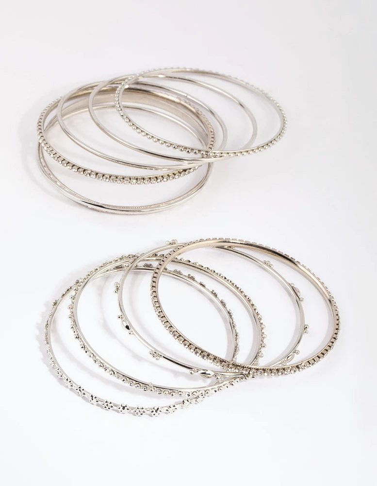 Silver Statement Bangle Pack