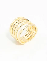 Gold Molten Layered Ring