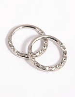 Surgical Steel Pave Hoop Earrings