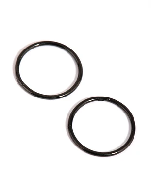 Matte Black Surgical Steel 10mm Sleeper Earrings