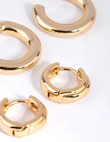 Gold Mixed Earring Hoop Pack