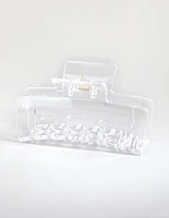 Large Rectangular Clear Hair Claw Clip