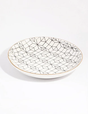 Geometric Ceramic Trinket Tray