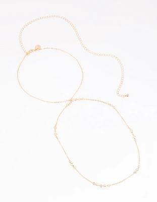 Gold Cubic Zirconia Waist Chain