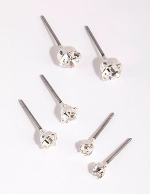 Silver Claw Stud Earring Pack