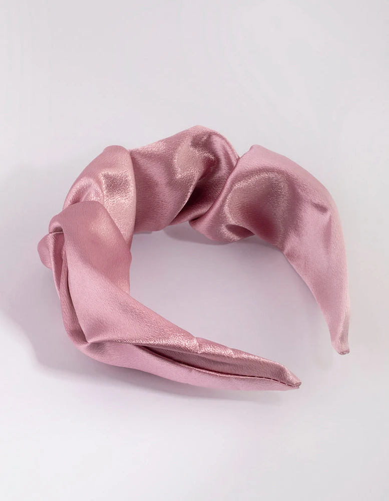 Pink Ruched Detail Alice Band