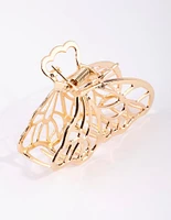 Gold Metal Butterfly Claw Clip