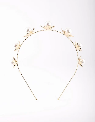 Gold Pearl Headband